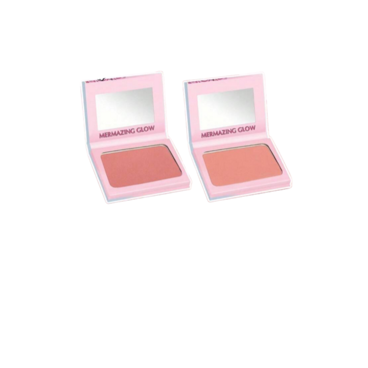Misslyn Lets Be Mermaids Strobing Powder + Mermazing Glow Strobing Cream - 6x6g | - 6x6 غرام غرام ميسلين مجموعة بلاش للخدود -