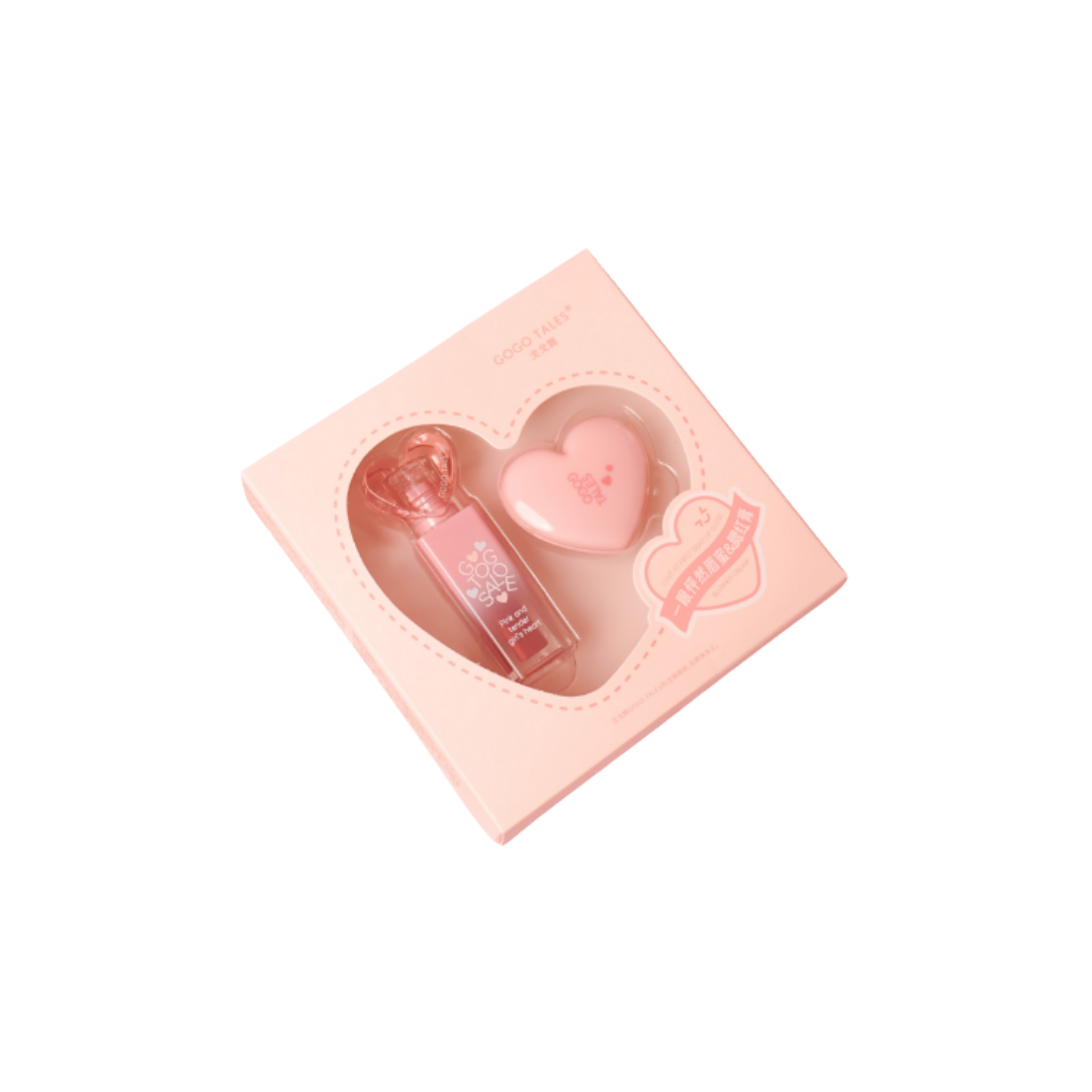 GOGO TALES Lovely Cream Blush&Lipstick Set -1.2g | جوحو تاليس سيت بلاشر وأحمر شفاه - 1.2 غ