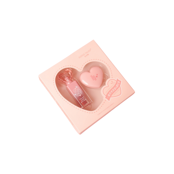 GOGO TALES Lovely Cream Blush&Lipstick Set -1.2g | جوحو تاليس سيت بلاشر وأحمر شفاه - 1.2 غ