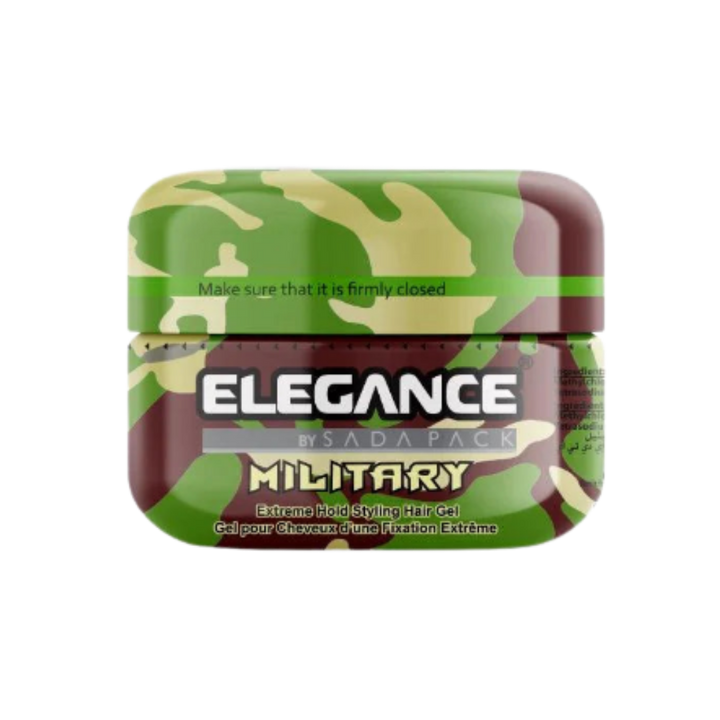 ELEGANCE Plus Military Extreme Hold Styling Gel - 100ml | اليغانس بلس جل تثبيت الشعر - 100 مل