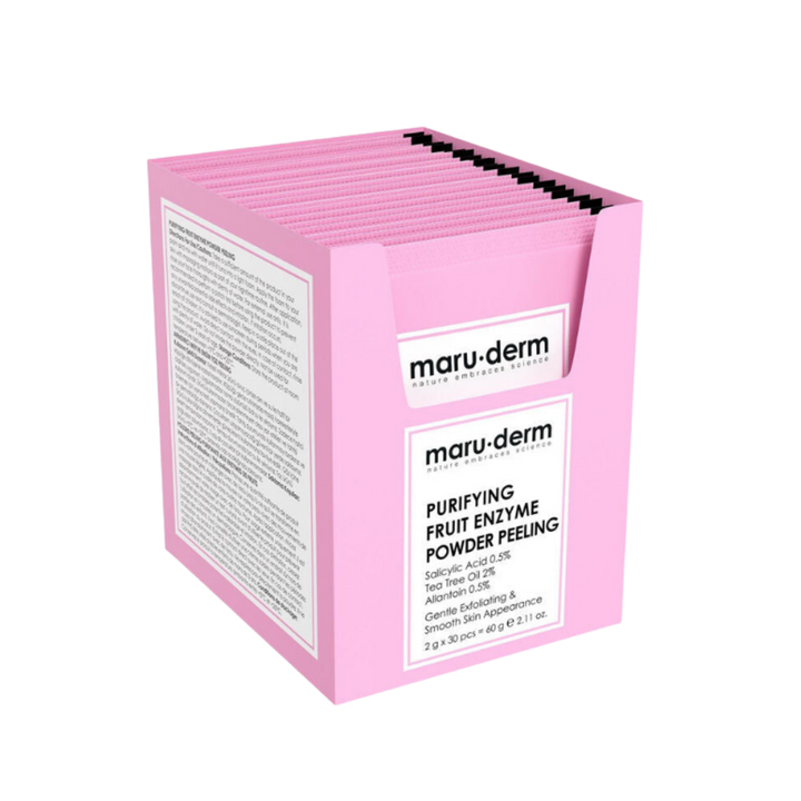 maru.derm purifying Fruit Enzyme Powder Peeling - 2gx30pcs | مارو.ديرم بودرة تقشير منقية للوجه بأنزيمات الفواكه - 2 غرام x 30 قطعة
