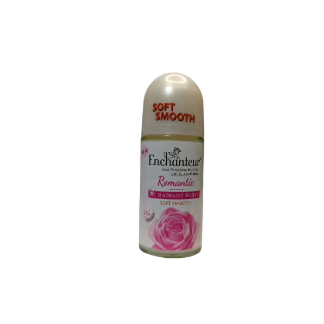 Enchanteur Radiant White Anti Perspirant Roll-On Romantic Soft Smooth - 50ml | انشانتر رول اون رومانتيك وايت - 50مل