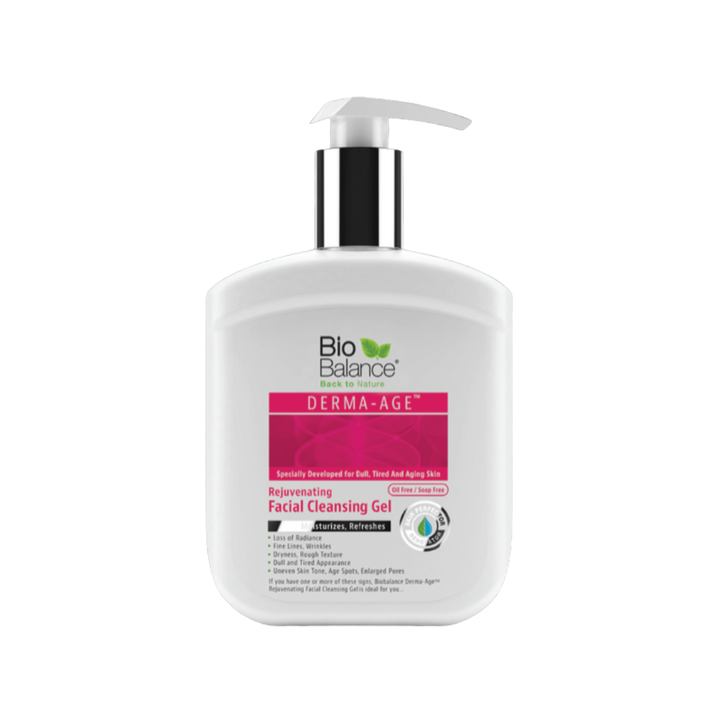Bio Balance Derma-Age Facial Cleansing Gel - 250ml | بايو بالانس غسول  للبشرة ومجدد للخلايا خالي من العطور والسلفات - 250 مل