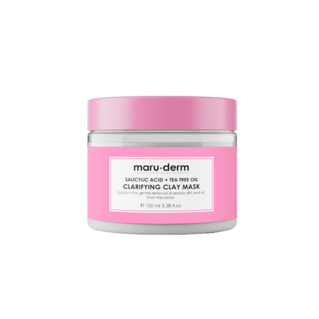 maru.derm Salicylic Acid + Tea Tree Oil clarifying clay mask - 100ml | مارو.ديرم ماسك الطين بالساليسيليك اسيد و زيت شجرة الشاي - 100 مل