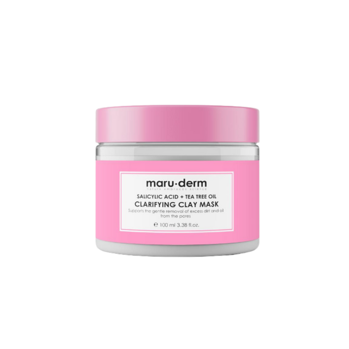 maru.derm Salicylic Acid + Tea Tree Oil clarifying clay mask - 100ml | مارو.ديرم ماسك الطين بالساليسيليك اسيد و زيت شجرة الشاي - 100 مل