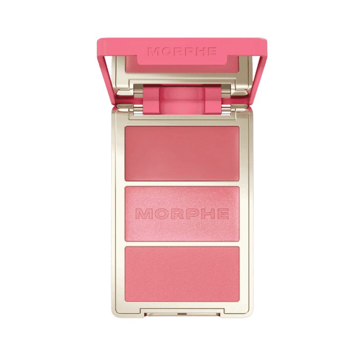 MORPHE Cheek Thrills Multi-Finish Face Trio - 10.8g | مورفي باليت بلاش و هايلايتر للوجه - 0.8 غرام