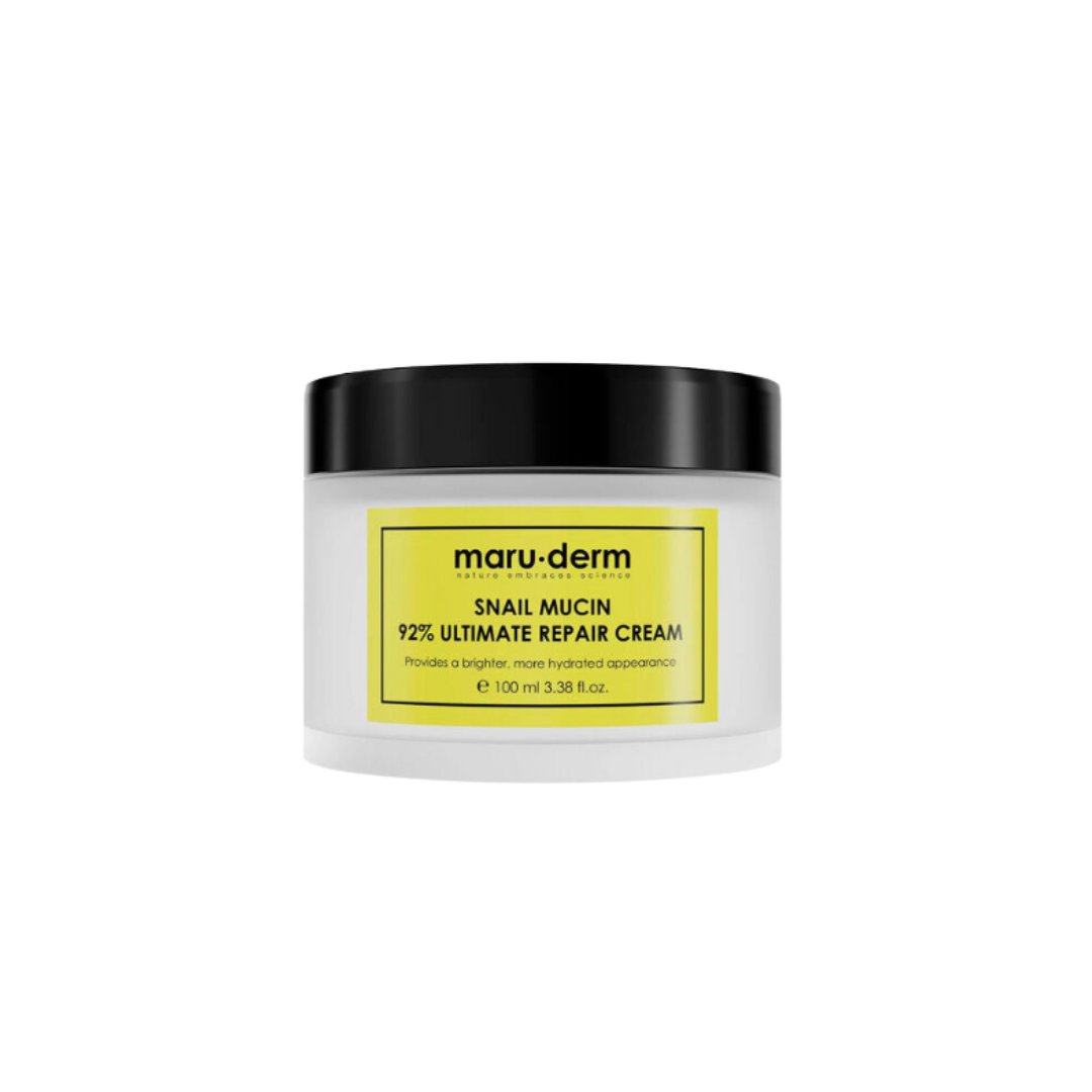 maru.derm Snail Mucin 92% Ultimate Repair Cream - 100ml | مارو.ديرم كريم مستخلص الحلزون 92% مرمم للوجه - 100 مل