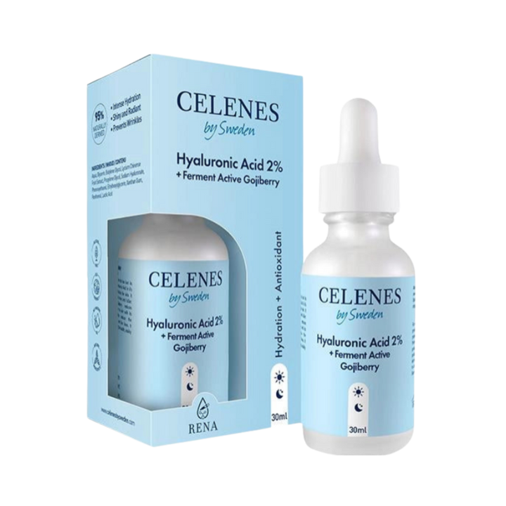 Celenes Hyaluronic Acid 2% + Ferment Active Gojiberry  - 30ml  | سيلينس سيروم مرطب مع هيالورونيك أسيد - 30 مل