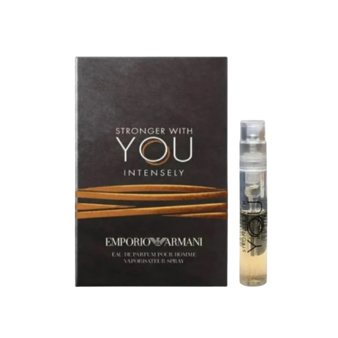 Giorgio Armani Sample Stronger With You INTENSE  1.2ml | جورجيو ارماني عينة عطر رجالي سترونك وذيو او دو بارفان انتينز  - 1.2 مل