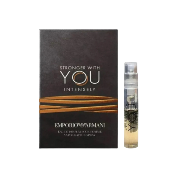 Giorgio Armani Sample Stronger With You INTENSE  1.2ml | جورجيو ارماني عينة عطر رجالي سترونك وذيو او دو بارفان انتينز  - 1.2 مل