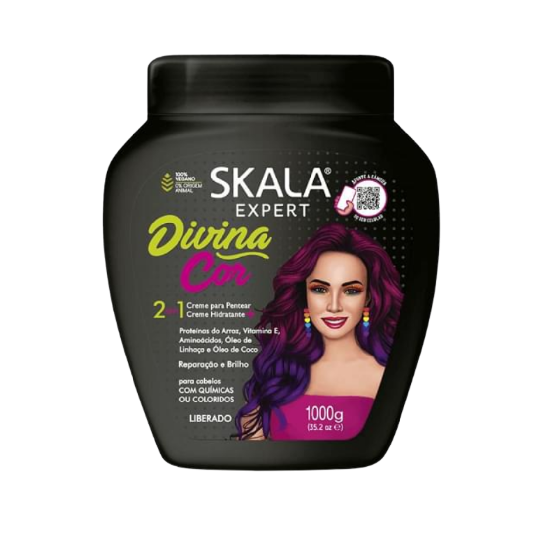 Skala Divina Color 2 in1 Creme - 1000g | سكالا كريم وليف ان للشعر التالف  2 في 1 - 1000 غرام