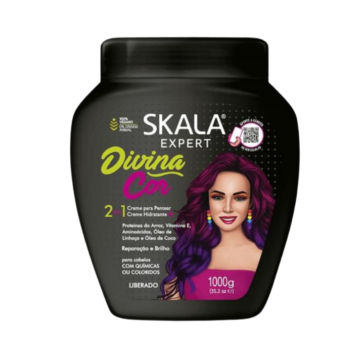Skala Divina Color 2 in1 Creme - 1000g | سكالا كريم وليف ان للشعر التالف  2 في 1 - 1000 غرام