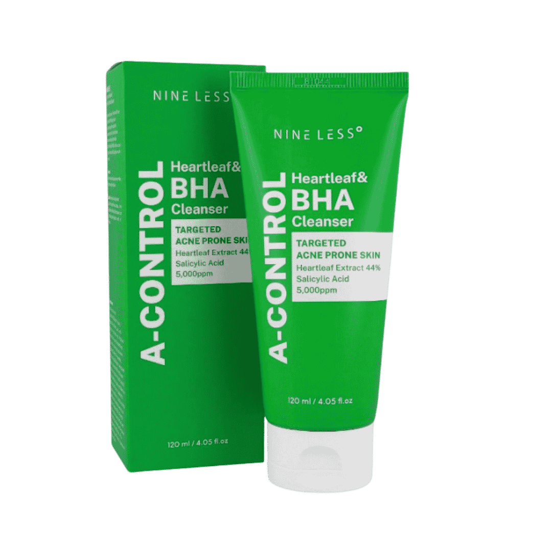 NINE LESS A-Control Heartleaf & BHA Cleanser -  120ml | ناين ليس غسول رغوي بأحماض ال Bha - 120 مل