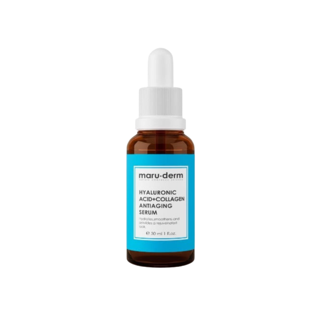 maru.derm Hyaluronic Acid + collagen anti-aging serum - 30ml | مارو.ديرم سيروم الهيالورونيك اسيد + كولاجين مضاد للتجاعيد - 30 مل