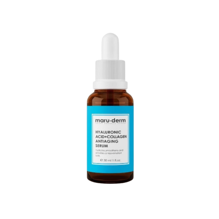 maru.derm Hyaluronic Acid + collagen anti-aging serum - 30ml | مارو.ديرم سيروم الهيالورونيك اسيد + كولاجين مضاد للتجاعيد - 30 مل