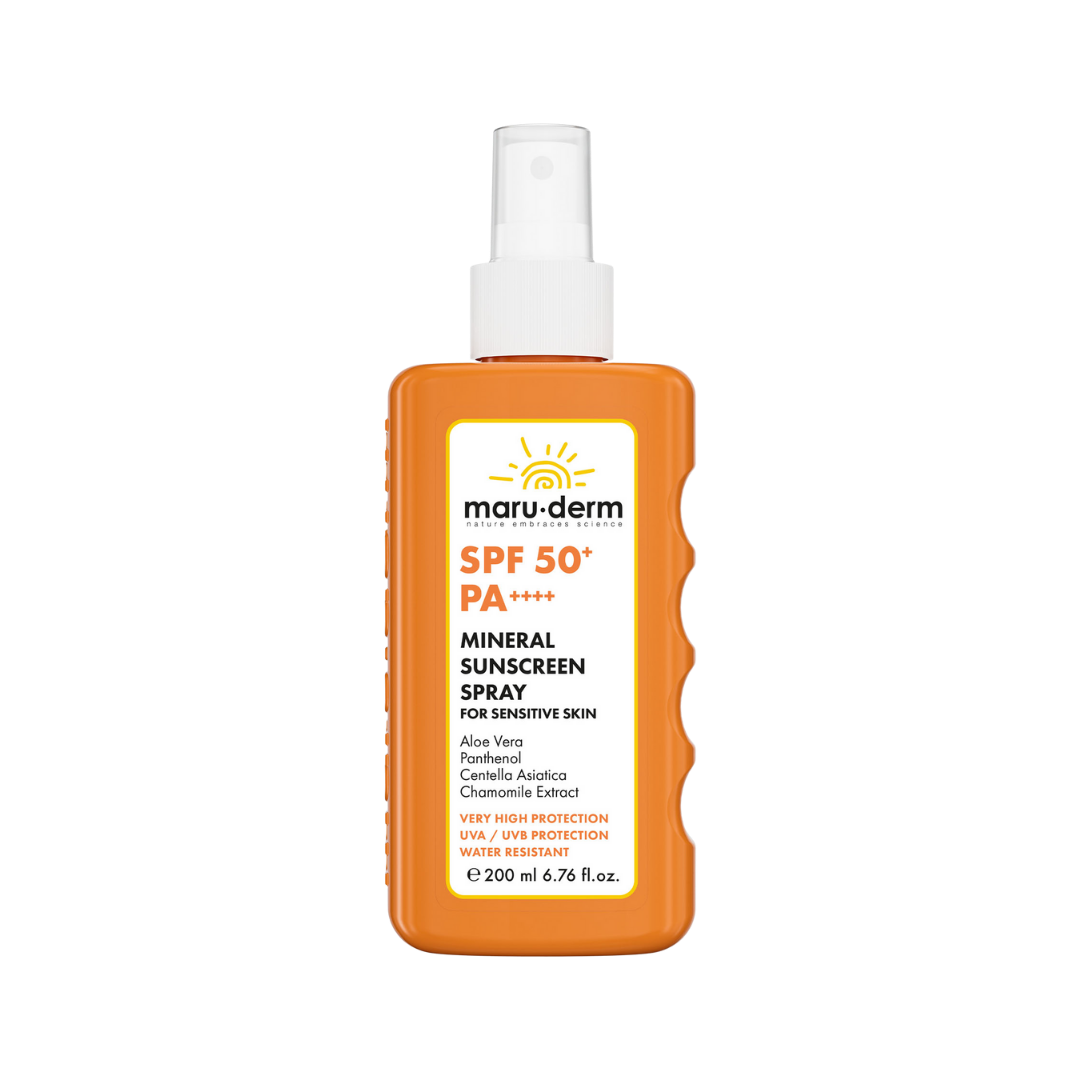 maru.derm Mineral Sunscreen Spray For Sensitive Skin - 200ml | مارو.ديرم بخاخ واقي شمسي معدني - 200 مل