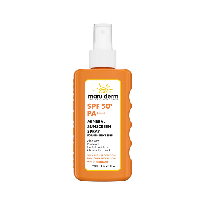 maru.derm Mineral Sunscreen Spray For Sensitive Skin - 200ml | مارو.ديرم بخاخ واقي شمسي معدني - 200 مل