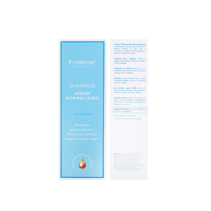 Foltene Pharma Sebum Normalizing Shampoo for Oily Hair – 200ml | فولتين فارما شامبو لتنظيم افراز الدهون للشعر الدهني- 200 مل