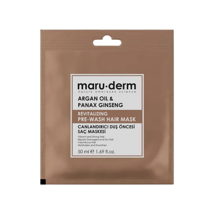 maru.derm Argan Oil & Panax Ginseng Pre-Wash Hair Mask - 50ml | مارو.ديرم ماسك الشعر بلأرغان و الحنسنغ - 50 مل