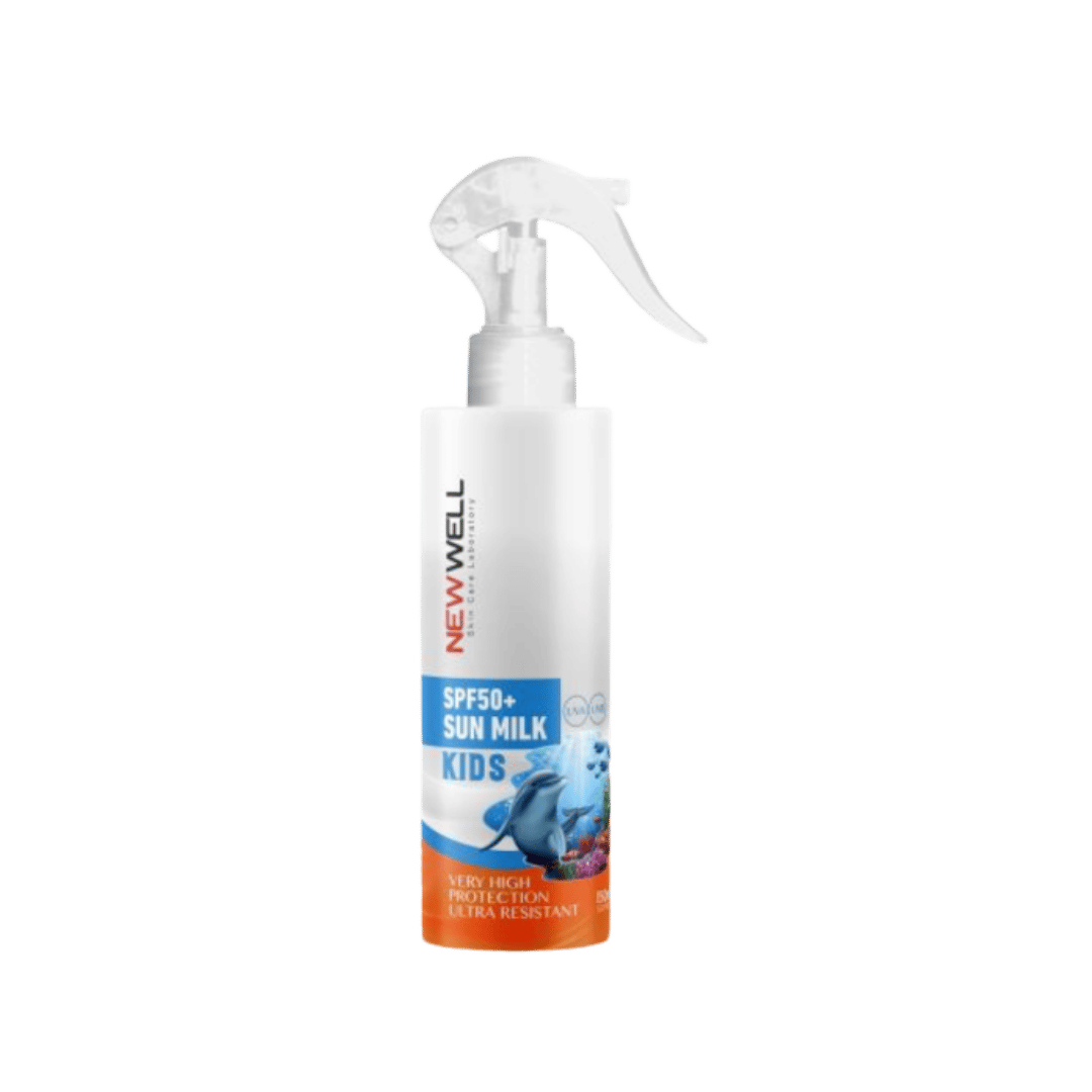 NEW WELL SPF50+ Sun Milk Kids Very High Protection - 150ml | نيو ويل حليب واقي الشمس للأطفال spf50+ - 150 مل