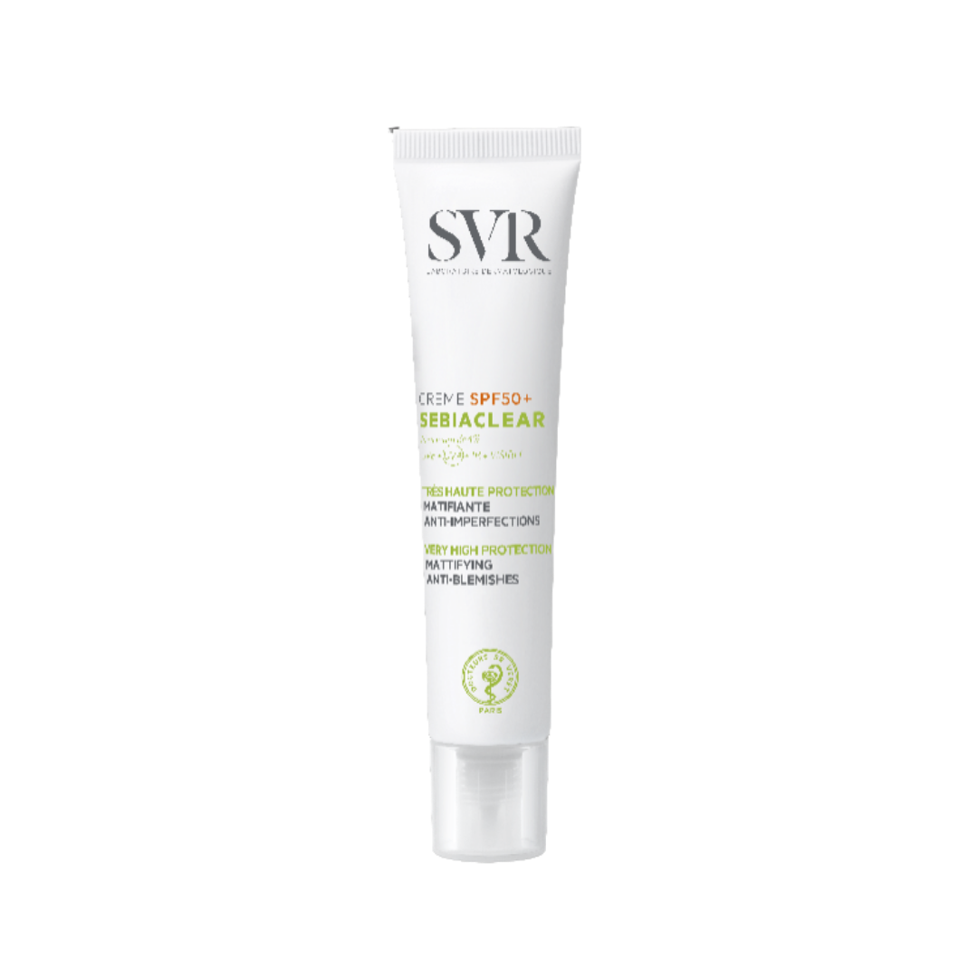 SVR Sebiaclear Spf50 Cream - 40ml | اس في ار كريم واقي شمسي spf50 للبشرة المعرضة لحب الشباب - 40 مل