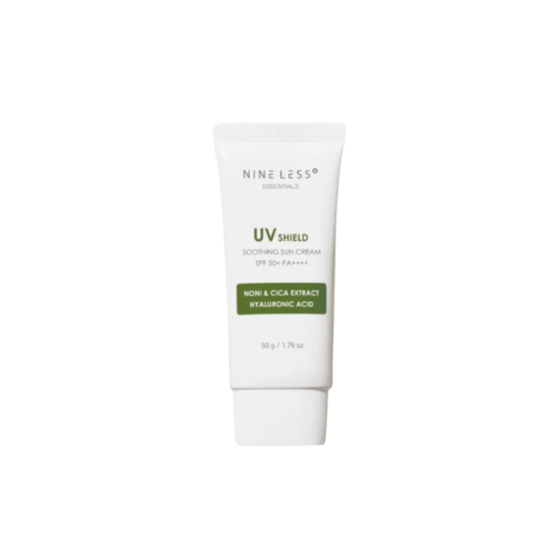NINE LESS UV SHIELD SOOTHING SUN CREAM SPF50+ PA++++ - 50g | ناين ليس كريم واقي شمسي spf50+ - 50 غرام