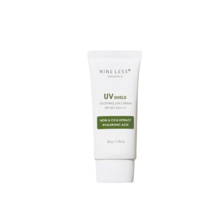 NINE LESS UV SHIELD SOOTHING SUN CREAM SPF50+ PA++++ - 50g | ناين ليس كريم واقي شمسي spf50+ - 50 غرام