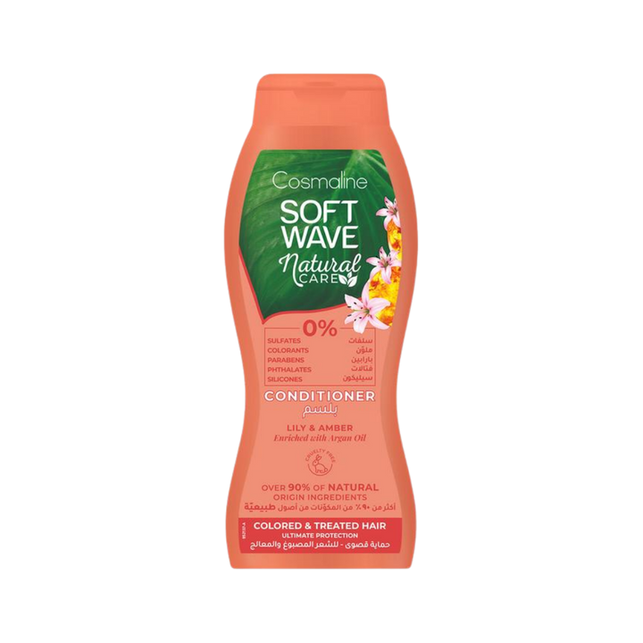 Cosmaline Soft Wave Natural Care Colored & Treated Hair Conditioner- 400ml | بلسم سوفت ويف للعناية الطبيعية بالشعر المصبوغ من كوزمولاين 400 مل