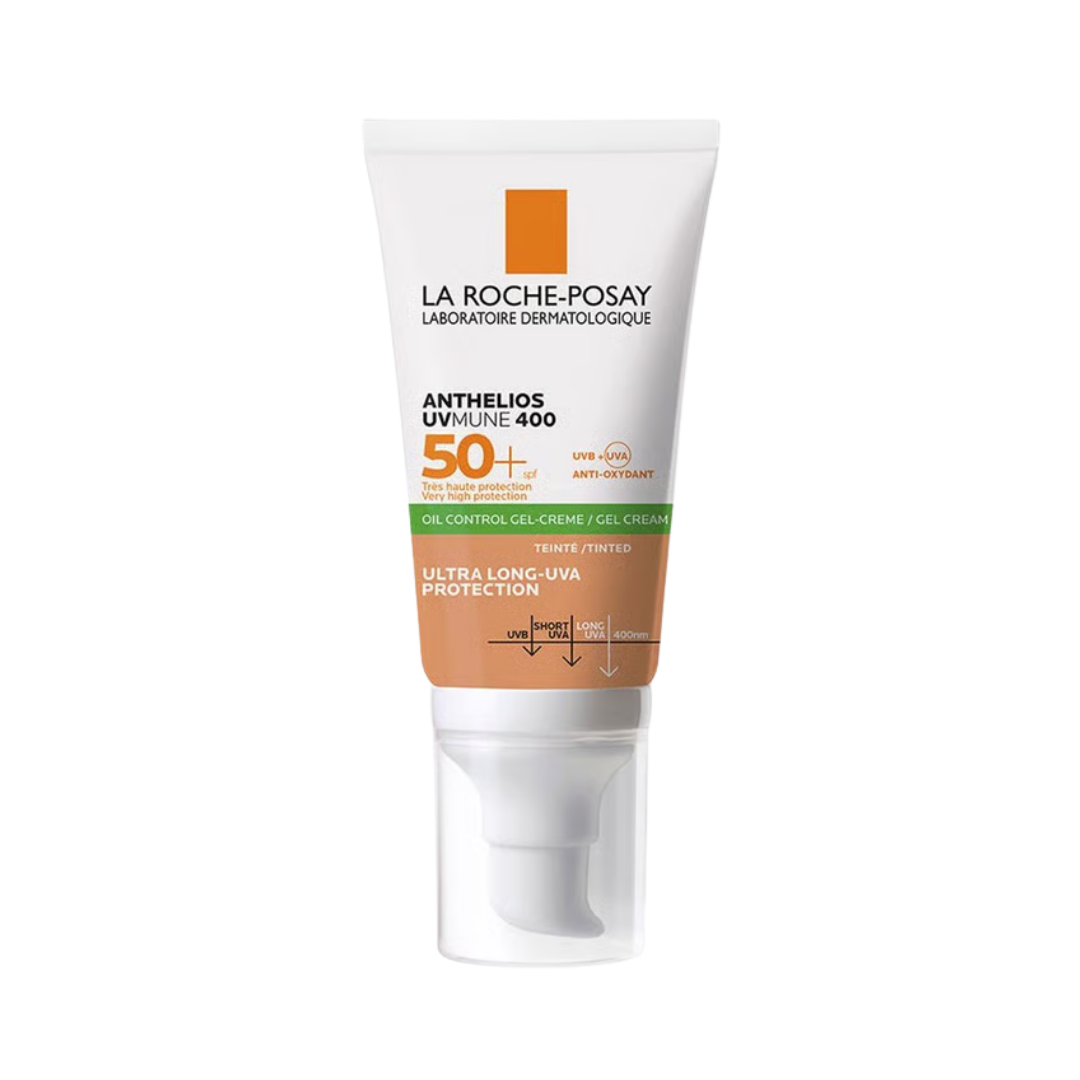 La Roche-Posay Anthelios Oil Control Gel Cream Dry Touch Tinted Sunscreen SPF 50 - 50ml | لاروش بوزيه كريم واقي شمسي مع لون بعامل حماية 50 - 50 مل