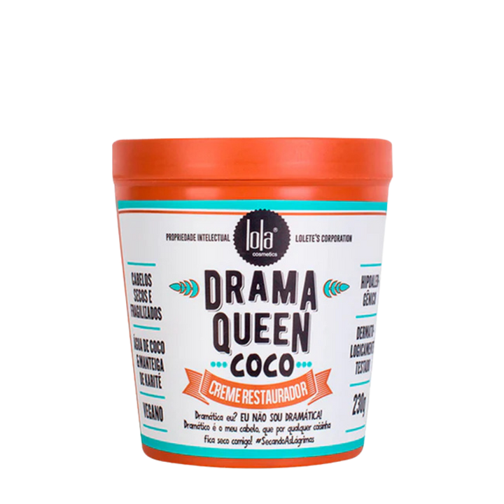 Lola from Rio Drama Queen Coconut Restoring Cream Nourishing - 230g |  - 230 غرام لولا من ريو كريم جوز الهند لترطيب الشعر