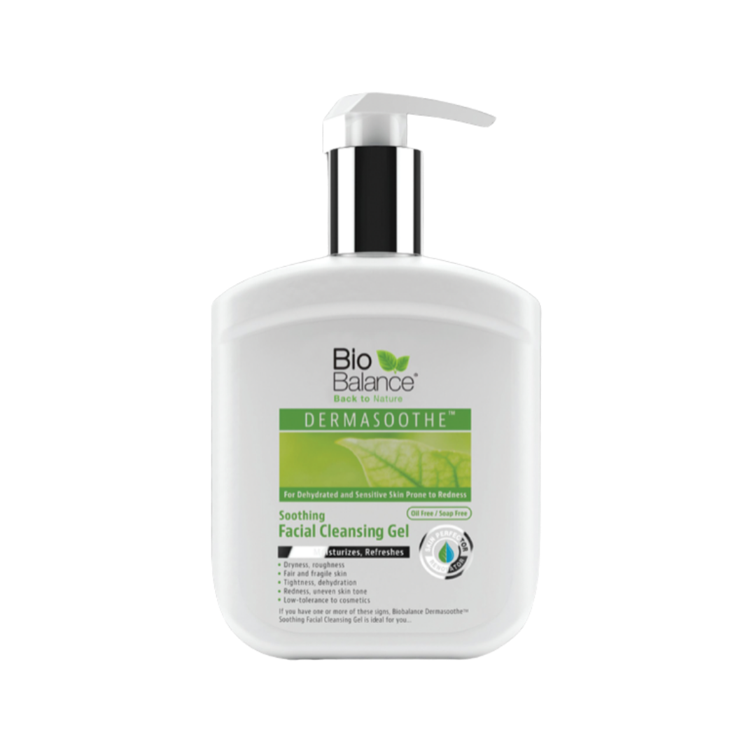 Bio Balance Dermasoothe Facial Cleansing Gel Soothing - 250ml |بايو بالانس غسول للبشرة الحساسه خالي من العطور والسلفات والكحول - 250 مل