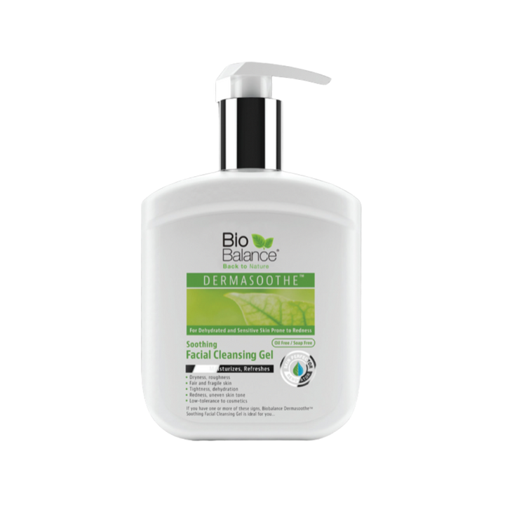 Bio Balance Dermasoothe Facial Cleansing Gel Soothing - 250ml |بايو بالانس غسول للبشرة الحساسه خالي من العطور والسلفات والكحول - 250 مل
