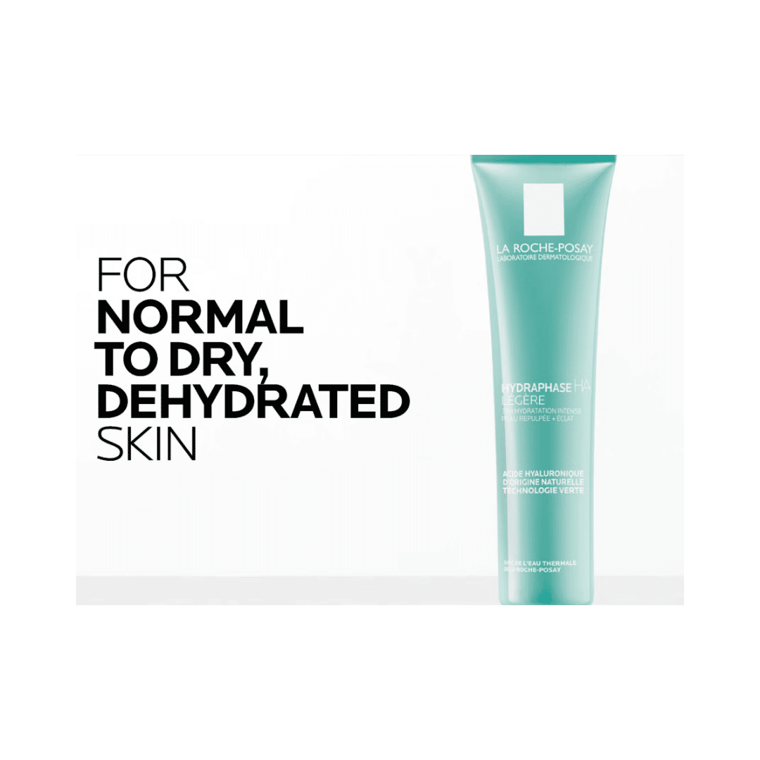 La Roche Posay Hydraphase HA Light Hyaluronic Acid Moisturiser for Normal to Dry, Dehydrated Skin, 72H - 40ml | لاروش بوزيه مرطب للوجه بالهيالورونيك اسيد للبشرة العادية الى الجافة - 40مل