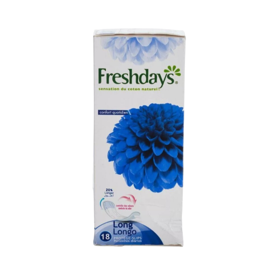 Freshdays Long Panty Liners Daily Comfort - 18 Pads | فريش ديز  فوط يومية - 18 فوطة