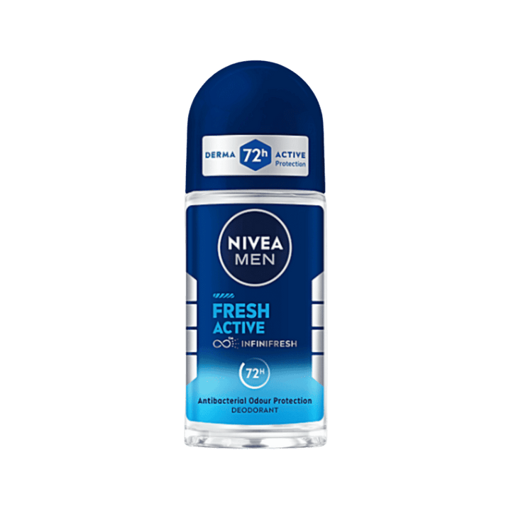 NIVEA MEN Fresh Active Anti-Perspirant Deodorant Roll On - 50ml| نيفيا مزيل عرق رول أون فريش أكتيف للرجال  -50 مل