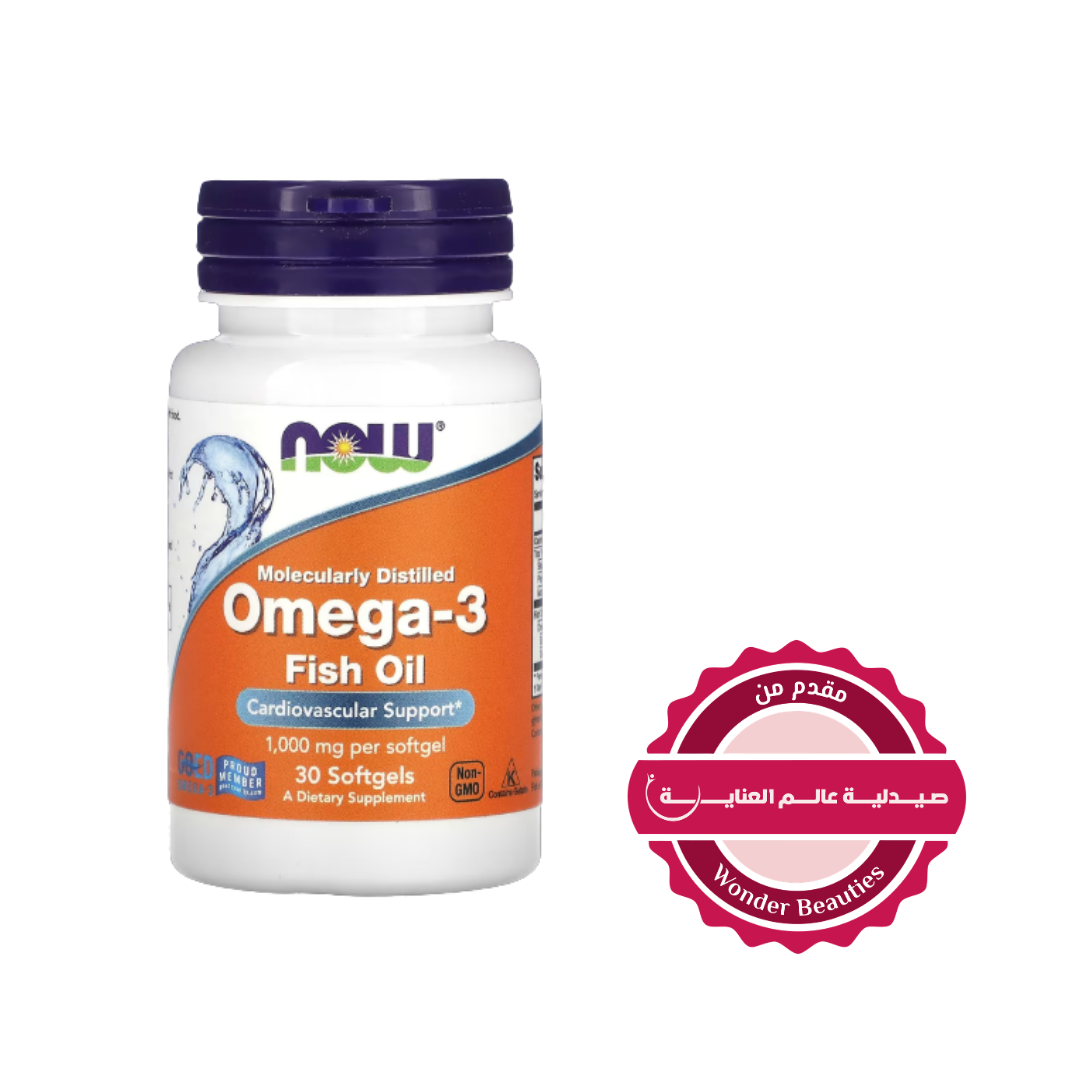 Now Omega3 Fish Oil 1000Mg -30Soft |ناو أوميغا-3 زيت السمك1000 ملغ