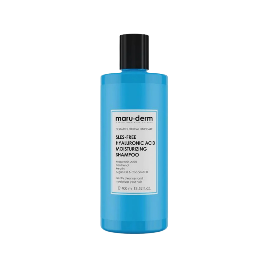 maru.derm Sles-Free Hyaluronic Acid Moisturizing Shampoo - 400ml | مارو.ديرم شامبو مرطب للشعر بالهيالورونيك اسيد خالي من السلفات - 400 مل
