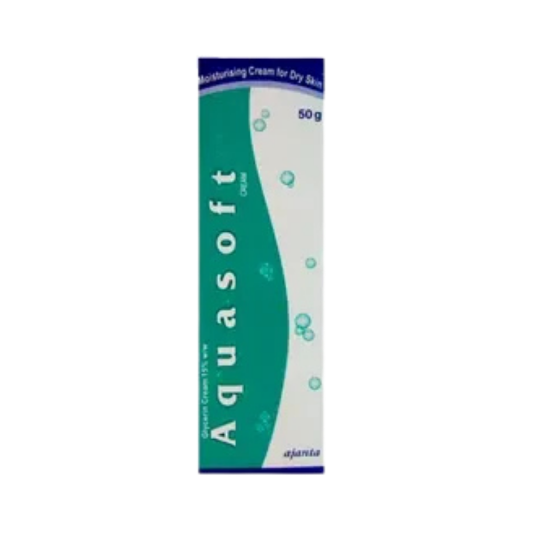 Aquasoft Moisturizing Cream for Dry Skin, 50g tube.