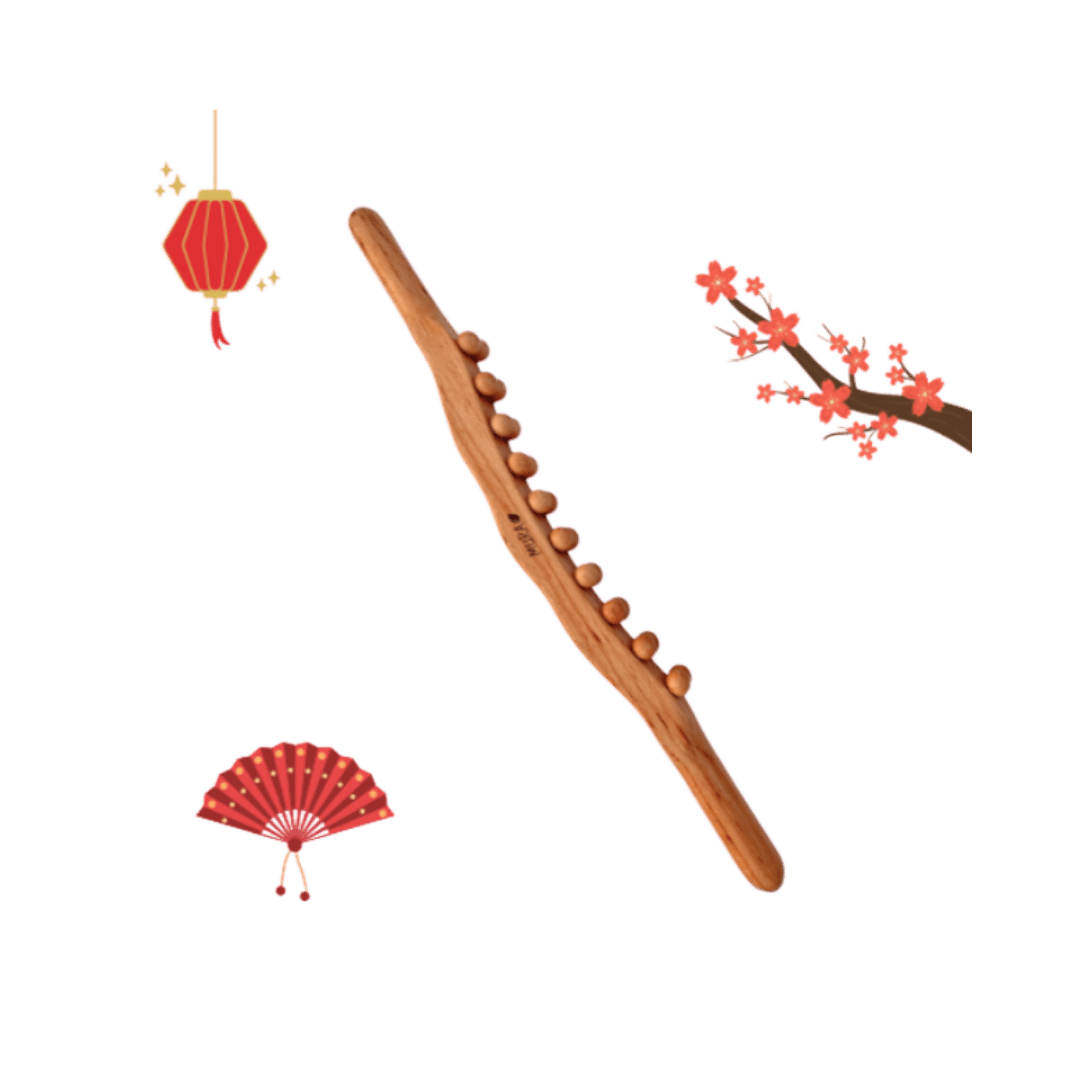 Mura Wooden Knobbed Body Massager | مورا عصا المساج الخشبي