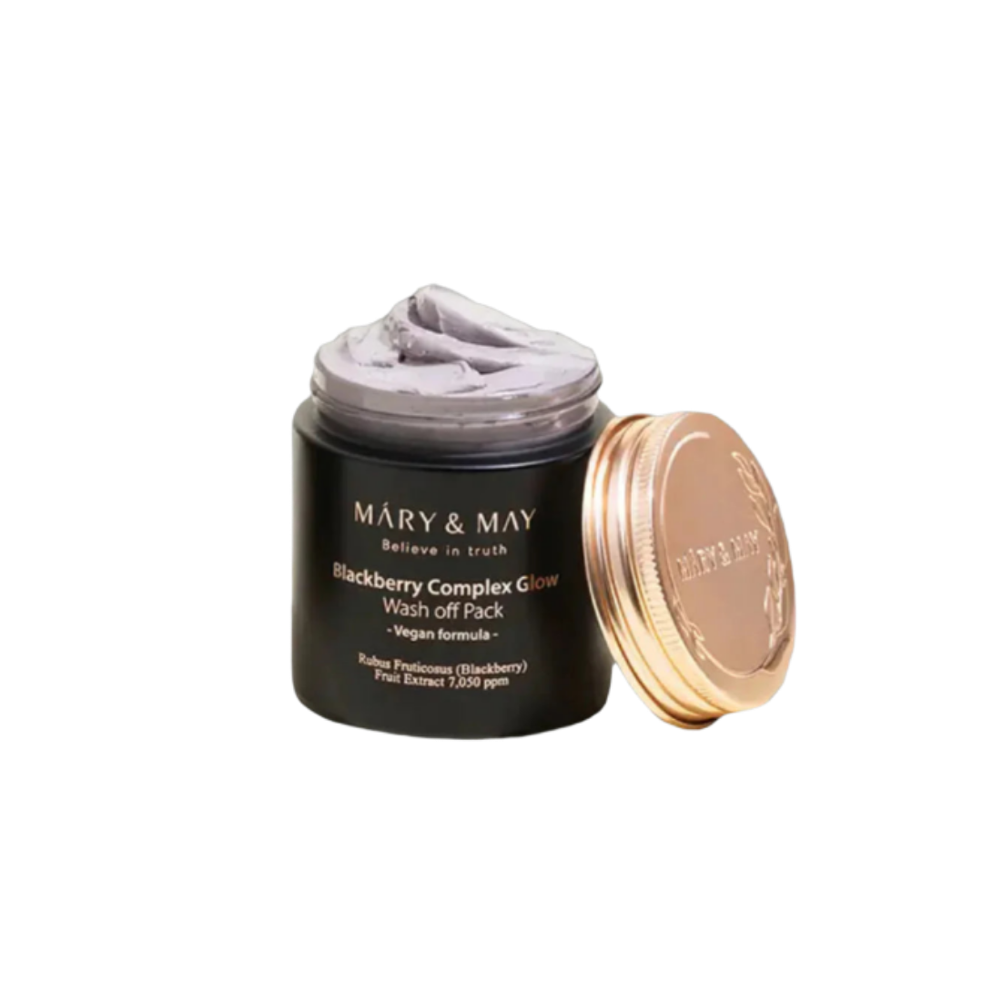 MARY & MAY Blackberry Complex Glow Wash Off Pack - 125g | ماري اند ماي  قناع الطين للوجه - 125 غرام