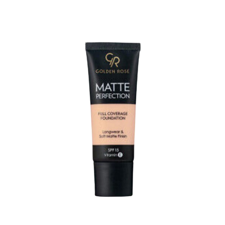 GOLDEN ROSE Matte Perfection Full Coverage Foundation - 35ml | كولدن روز كريم أساس مات بتغطية عالية - 35 مل