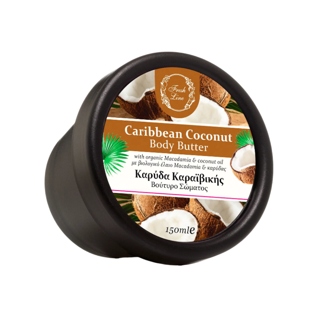 Fresh Line Caribbean Coconut Body Butter - 150 ml| فريش لاين  زبدة جسم بجوز الهند  -150 مل