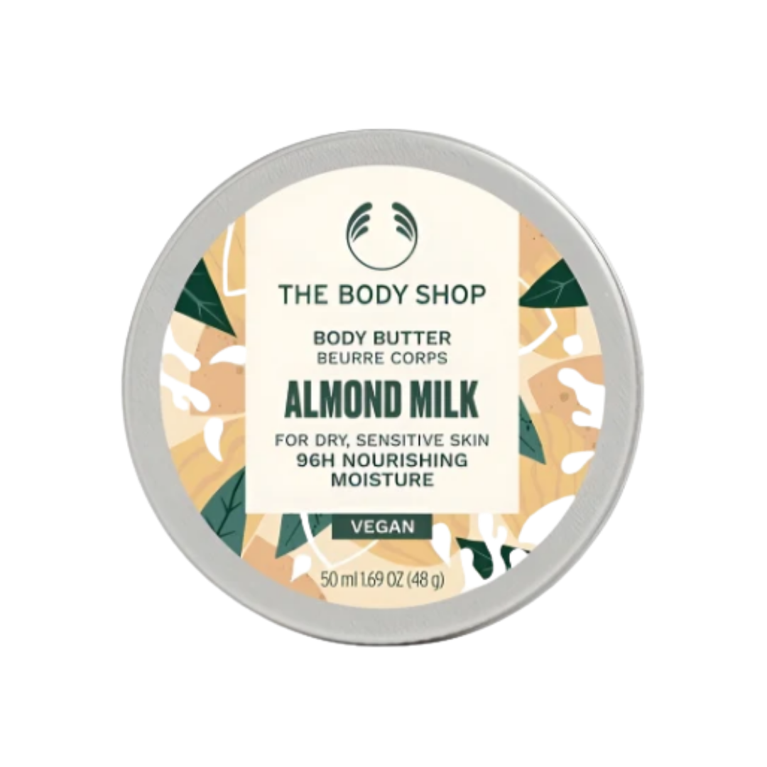 The Body Shop Body Butter Almond Milk For Dry Sensitive Skin - 50ml | ذا بودي شوب زبدة الجسم بحليب اللوز للبشرة الجافة و الحساسة - 50 مل