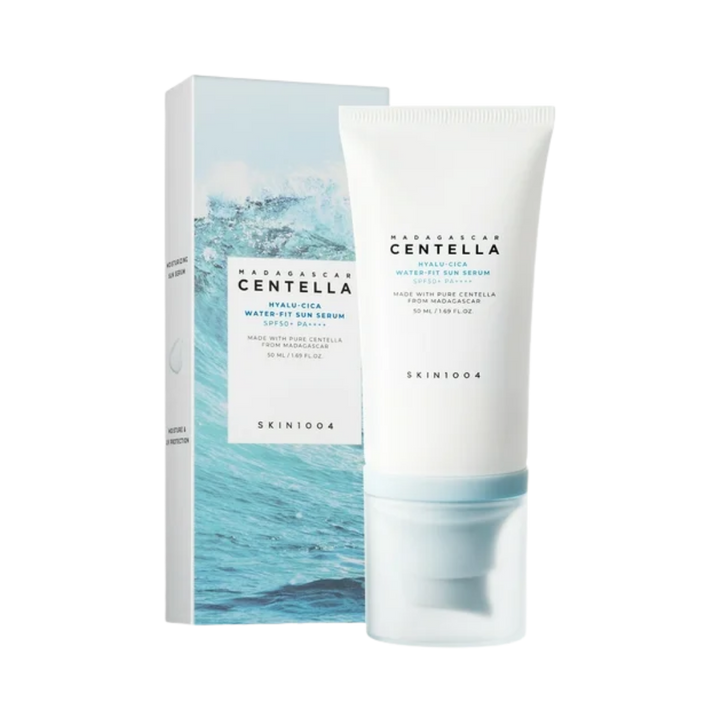 SKIN1004 Madagascar Centella Hyalu-Cica Water-Fit Sun Serum spf 50  - 50ml | سكين1004 واقي شمسي بقوام مائي spf5- - 50 مل