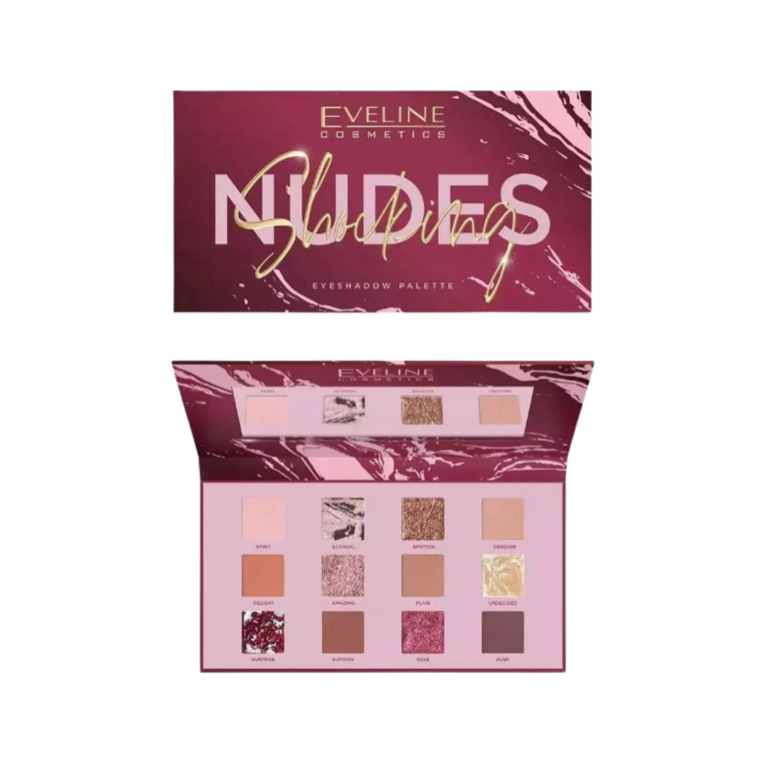 EVELINE Nudes Shocking Paleta - 9.6g | ايفلين باليت اي شادو - 9.6 غرام