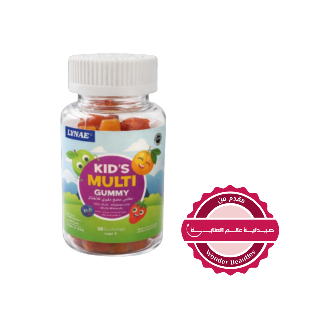 LYNAE Kids Multi Gummy - 30 Gummies | ليناي مكمل غذائي للأطفال يحتوي على مجموعة من الفيتامينات - 30 جيلاتينية
