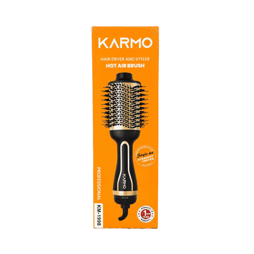 KARMO Hair Dryer And Styler Hot Air Brush | كارمو فرشاة هواء ساخن لتجفيف وتصفيف الشعر