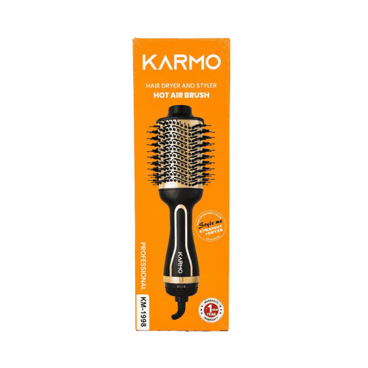 KARMO Hair Dryer And Styler Hot Air Brush | كارمو فرشاة هواء ساخن لتجفيف وتصفيف الشعر