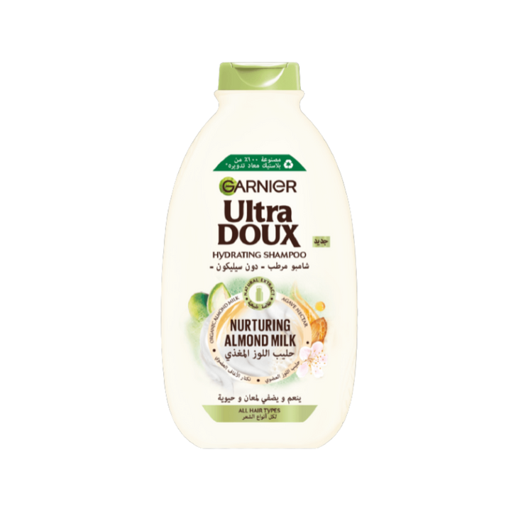 Garnier Ultra Doux Almond Milk Hydrating Shampoo - 400ml |غارنييه شامبو مرطب بحليب اللوز - 400 مل
