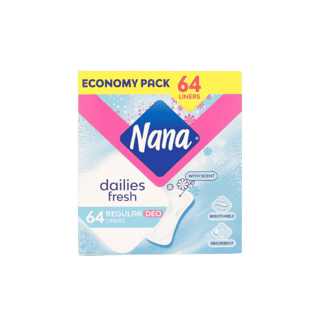 Nana Regular Liners With Scent - 64pads | نانا فوط يومية معطرة - 64 قطعة